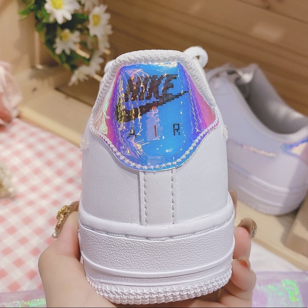 NIKE AIR FORCE 1 Sneakers Shoes AF1 Chrome - Picture 8 of 10